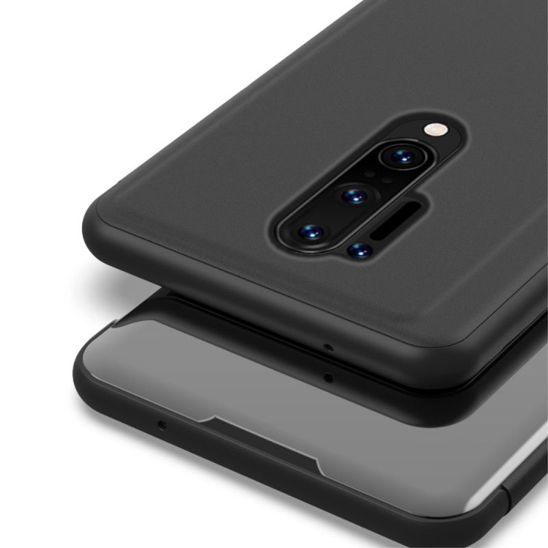 Folio Deksel OnePlus 8 Pro Svart Mobildeksel Speil