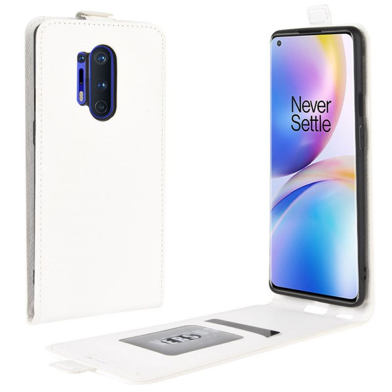 Lærdeksel Folio Deksel OnePlus 8 Pro Svart Sammenleggbar