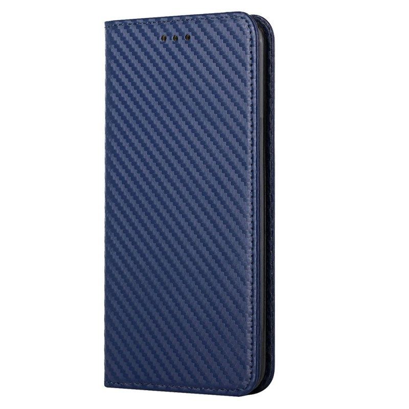 Beskyttelse Deksel Til Samsung Galaxy S23 Plus 5G Med Kjede Folio Deksel Strappy Carbon Fiber Style