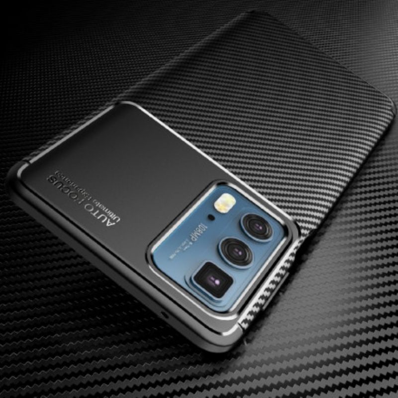 Deksel Motorola Edge 20 Pro Fleksibel Karbonfibertekstur Beskyttelse Deksel