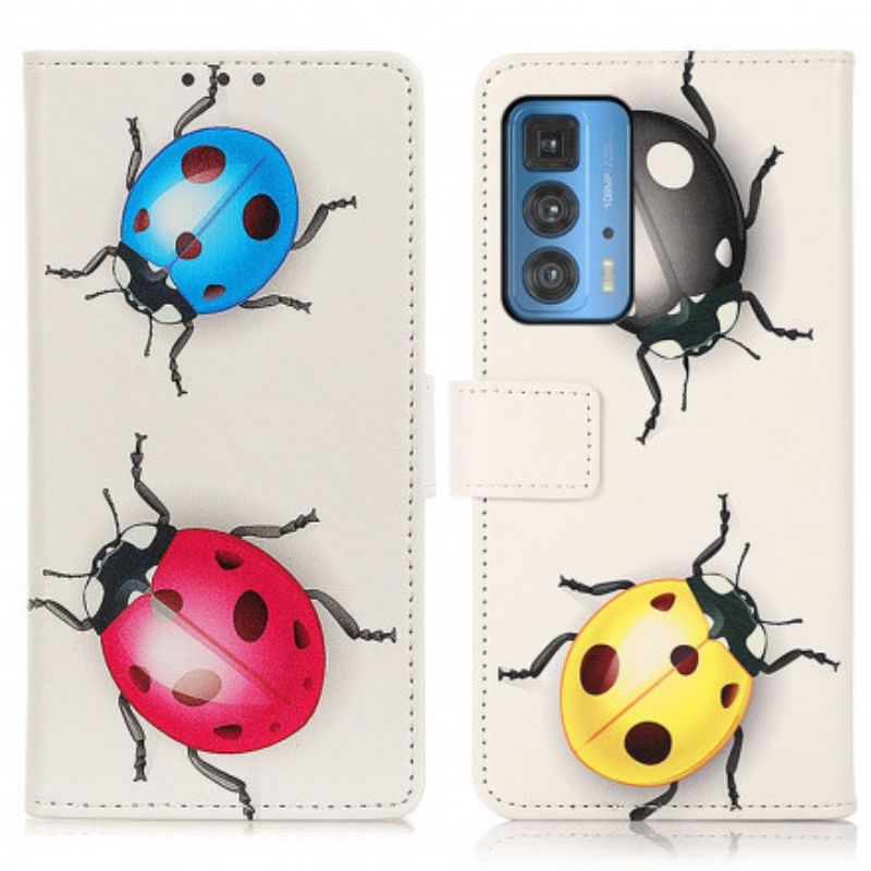 Folio Deksel Motorola Edge 20 Pro Ladybugs