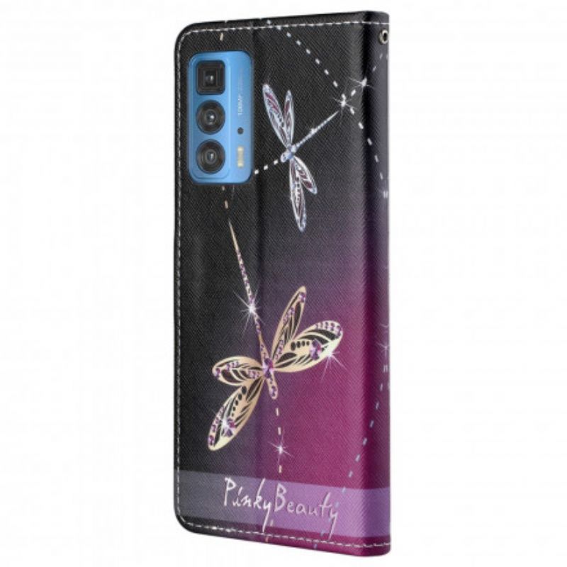 Folio Deksel Motorola Edge 20 Pro Thong Dragonflies