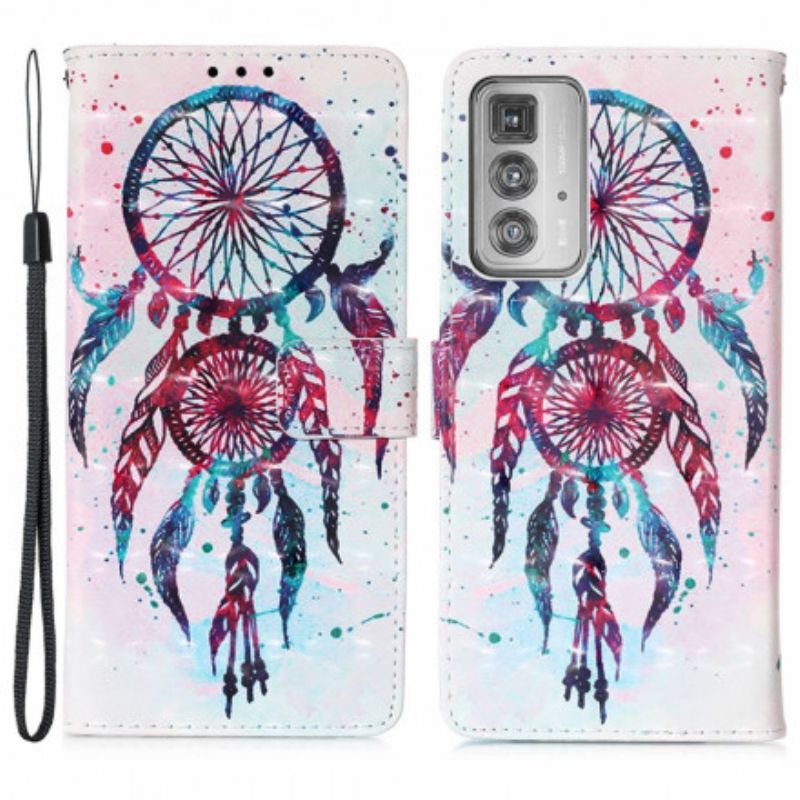 Folio Deksel Motorola Edge 20 Pro Watercolor Dream Catcher