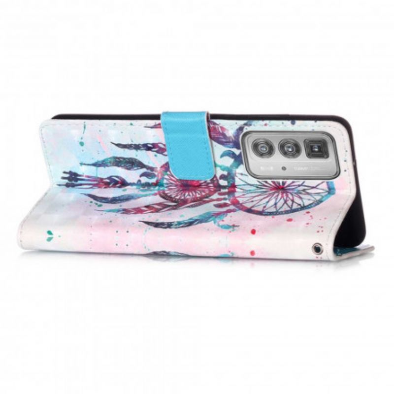 Folio Deksel Motorola Edge 20 Pro Watercolor Dream Catcher