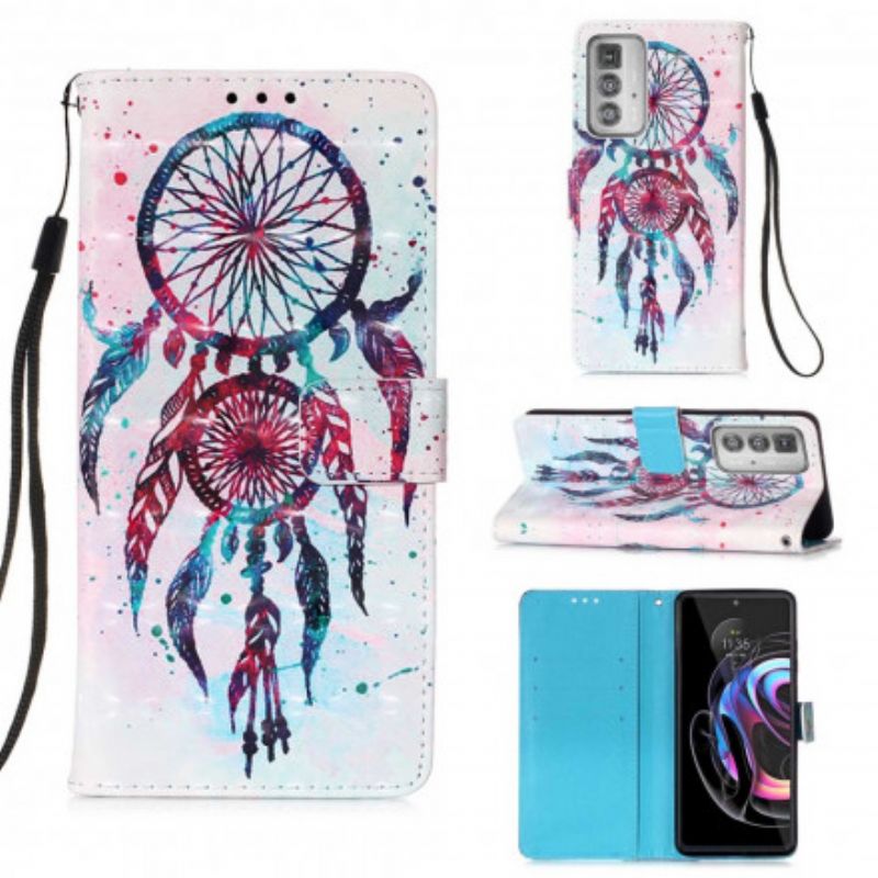 Folio Deksel Motorola Edge 20 Pro Watercolor Dream Catcher