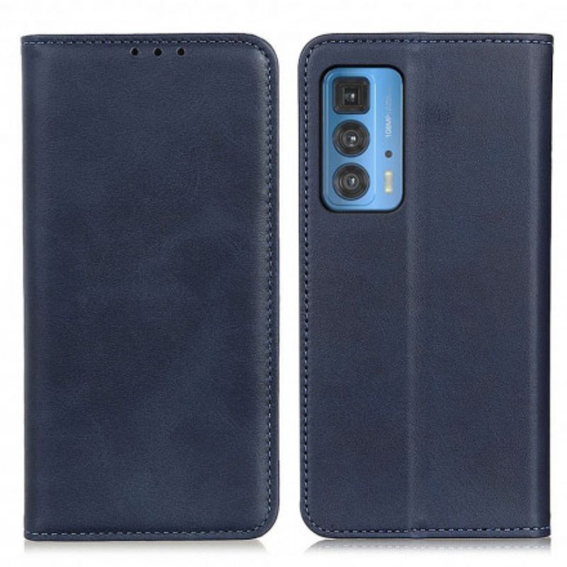 Folio Deksel Til Motorola Edge 20 Pro Split Leather Design