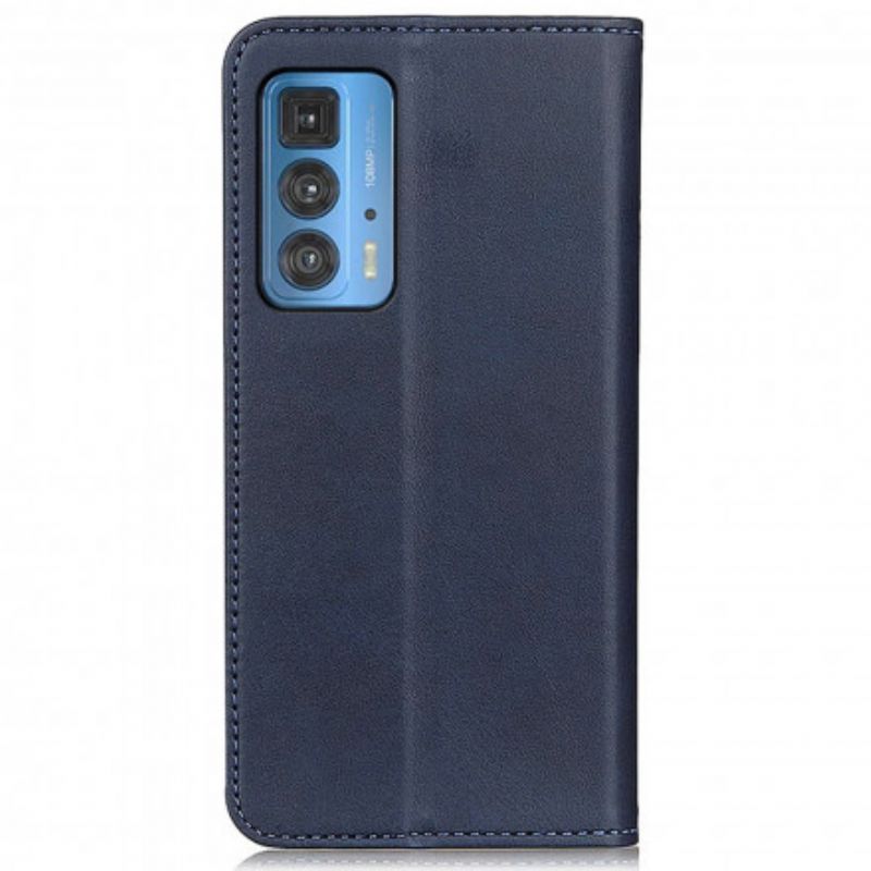 Folio Deksel Til Motorola Edge 20 Pro Split Leather Design