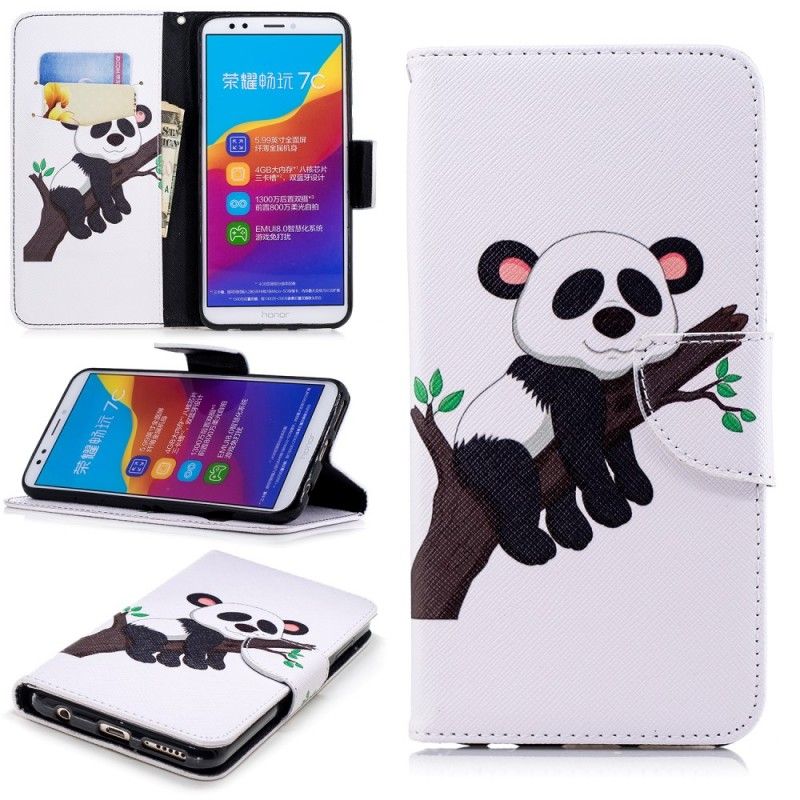 Folio Deksel Honor 7C Lat Panda Beskyttelse