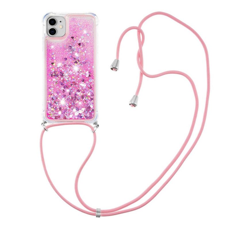 Iphone 11 Glitter And Cord Case