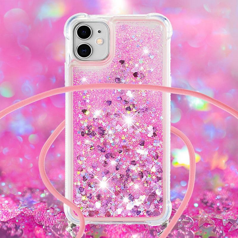 Iphone 11 Glitter And Cord Case