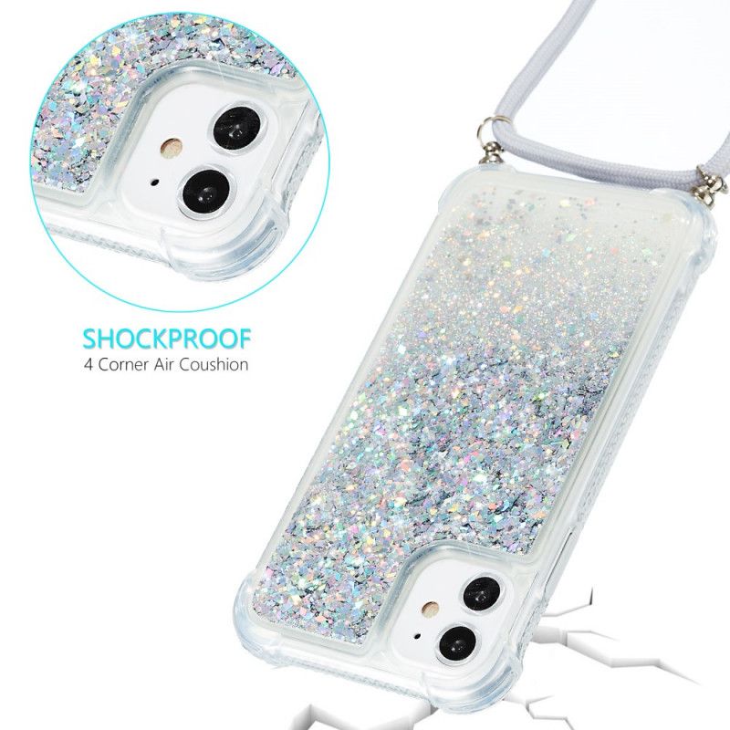 Iphone 11 Glitterveske Med Ledning