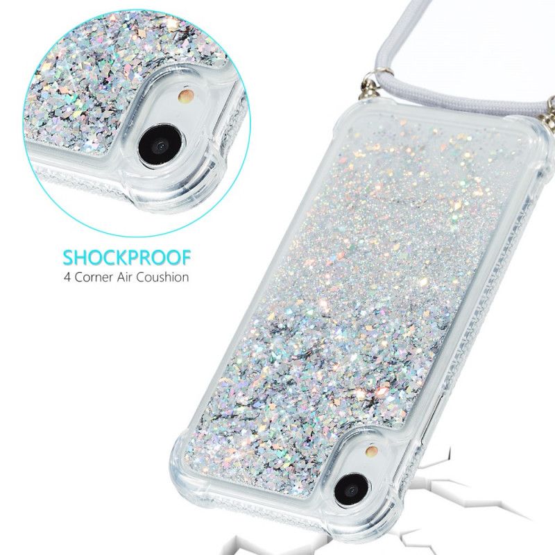 Iphone Xr Glitter And Cord Case