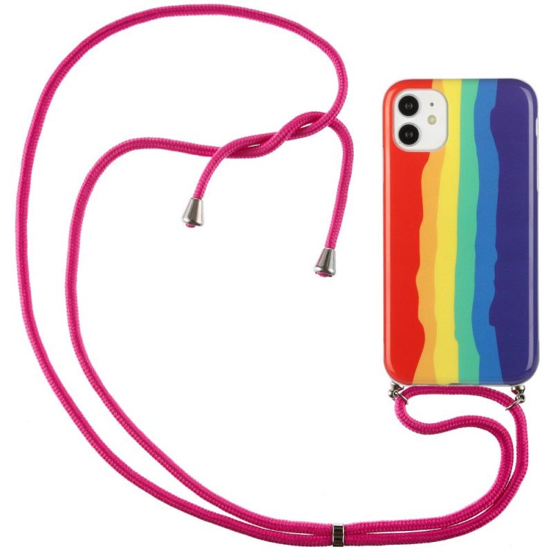 Rainbow Cord Iphone 11-Deksel
