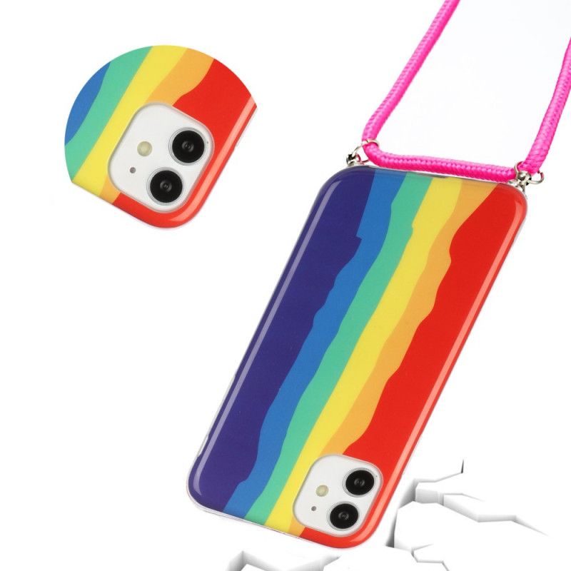 Rainbow Cord Iphone 11-Deksel