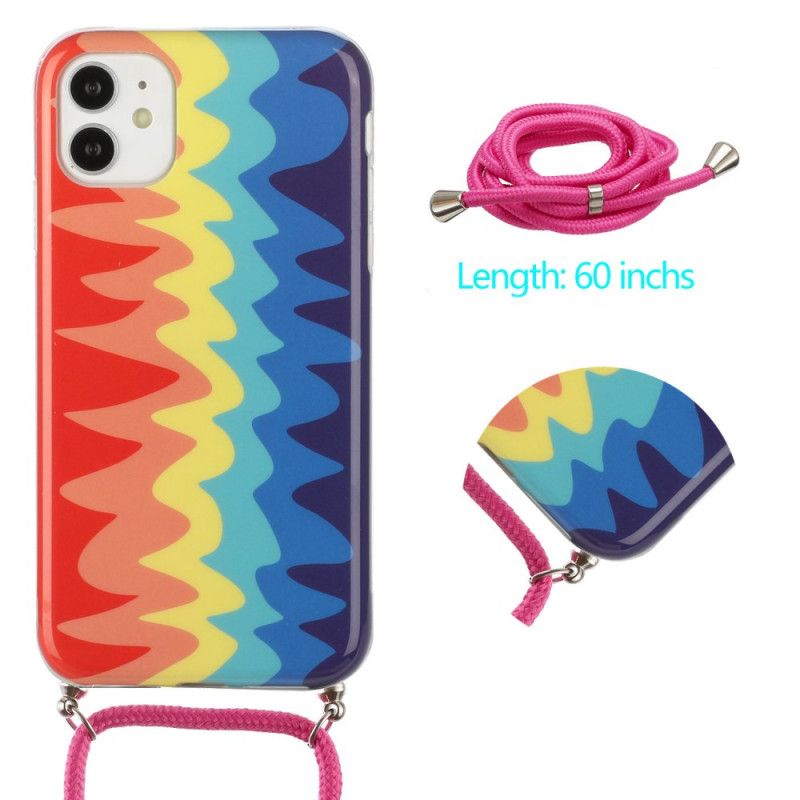 Rainbow Cord Iphone 11-Deksel