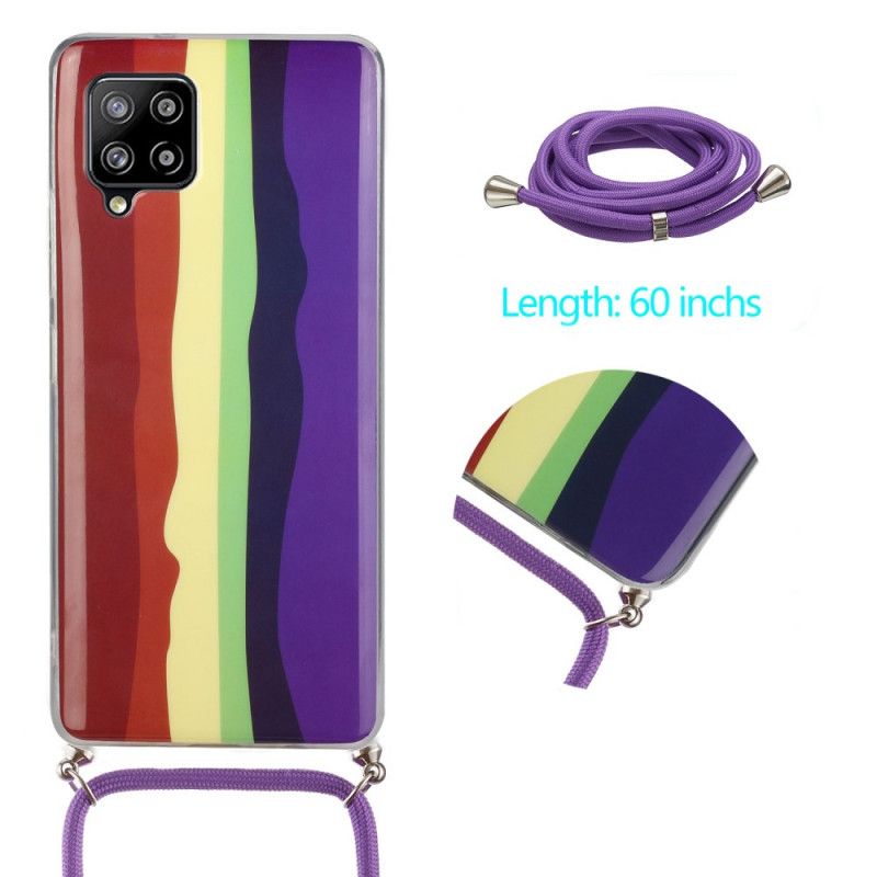 Samsung Galaxy A42 5G Rainbow-Deksel Og Ledning