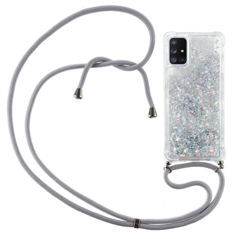 Samsung Galaxy A51 5G Glitterveske Med Ledning