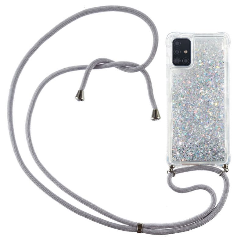 Samsung Galaxy A51 Glitterveske Med Ledning