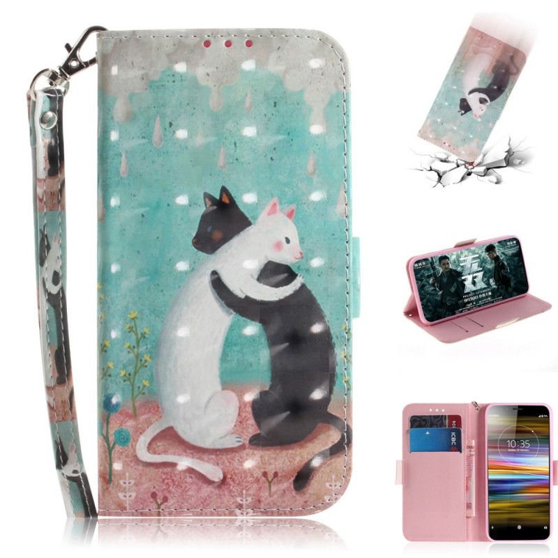 Folio Deksel for Sony Xperia L3 String Kattevenner