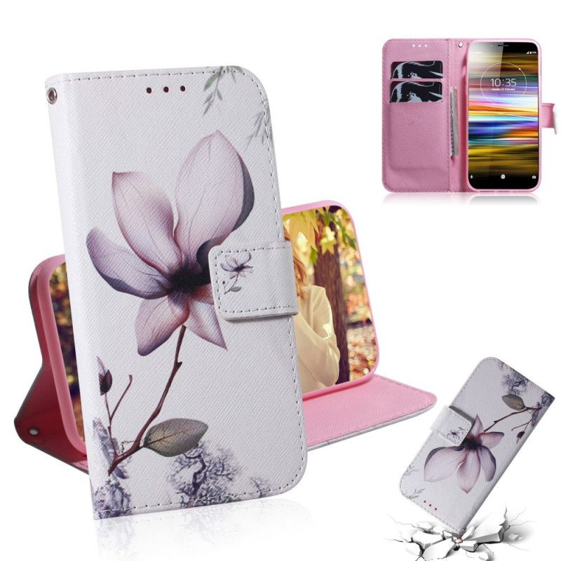 Folio Deksel Sony Xperia L3 En Rosa Blomst