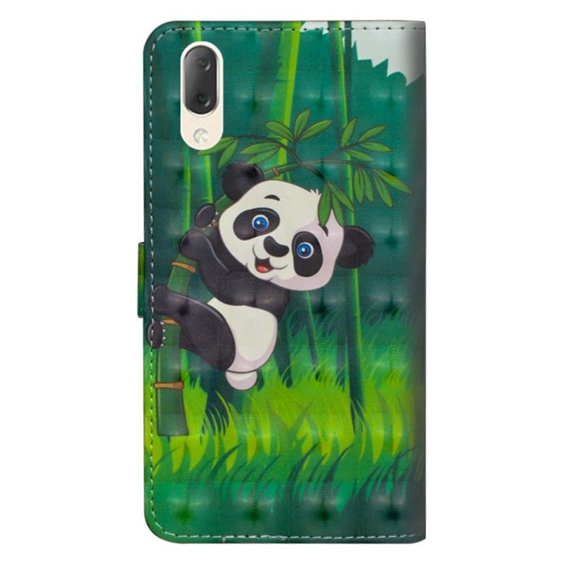 Lærdeksel Folio Deksel Sony Xperia L3 Mobildeksel Panda Og Bambus