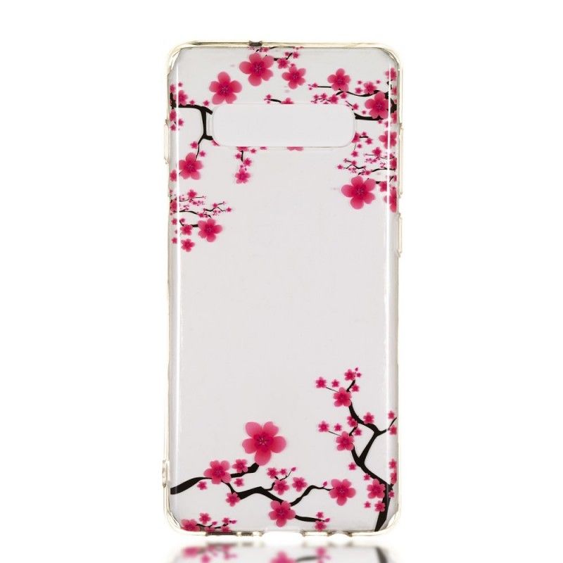 Deksel Samsung Galaxy S10 Plus Blomstrende Tre Anti-fall