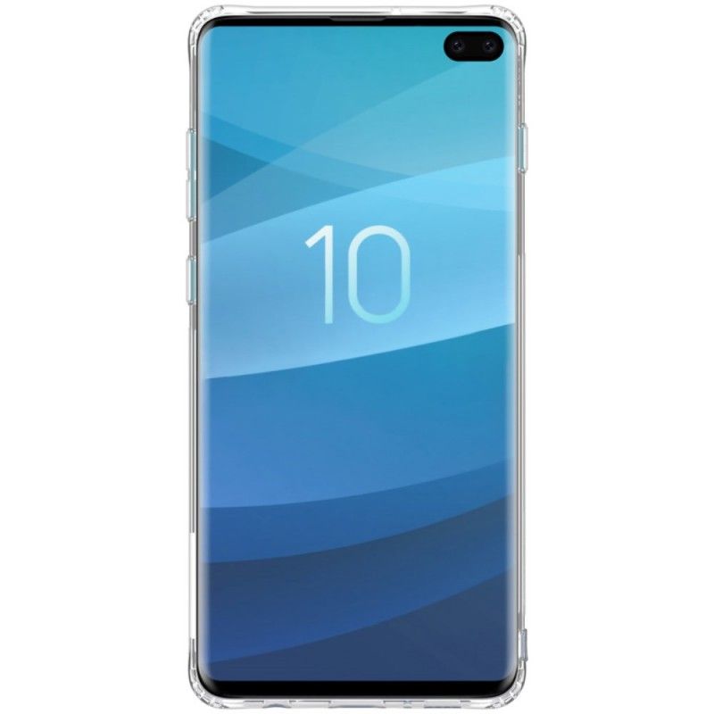 Deksel Samsung Galaxy S10 Plus Hvit Mobildeksel Gjennomsiktig Nillkin