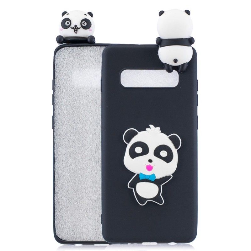 Deksel Samsung Galaxy S10 Plus Rød 3D Min Panda Anti-fall