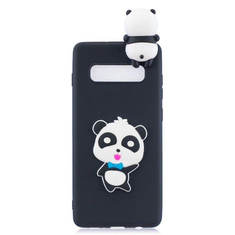 Deksel Samsung Galaxy S10 Plus Rød 3D Min Panda Anti-fall