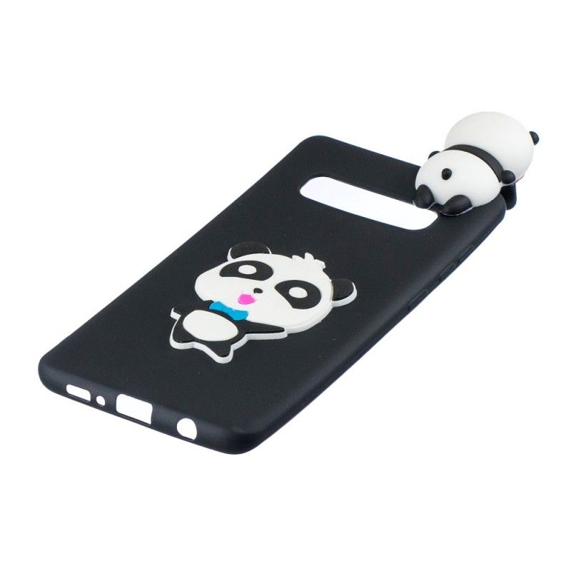 Deksel Samsung Galaxy S10 Plus Rød 3D Min Panda Anti-fall