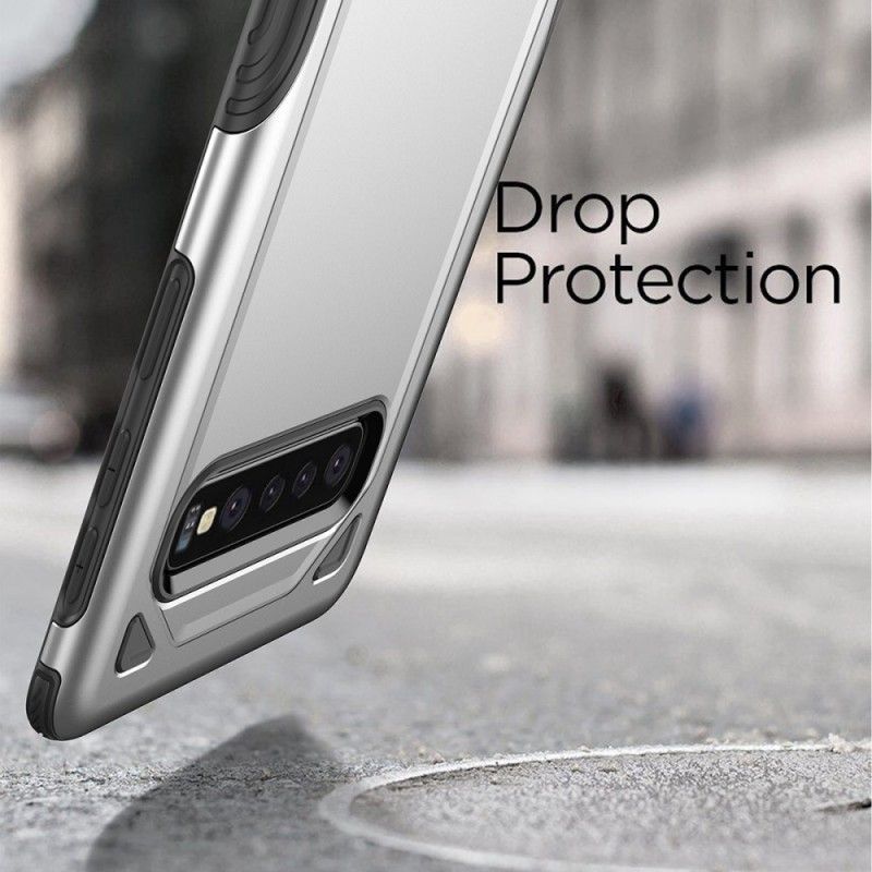 Deksel Samsung Galaxy S10 Plus Svart Premium Metalleffekt Anti-fall