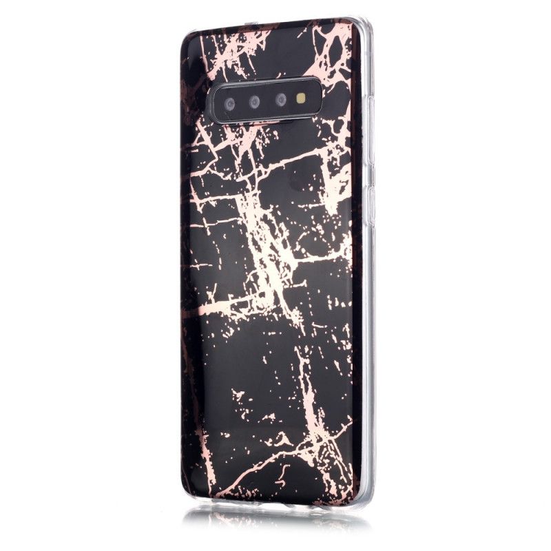 Deksel Samsung Galaxy S10 Plus Svart Ultra Designer Marmor