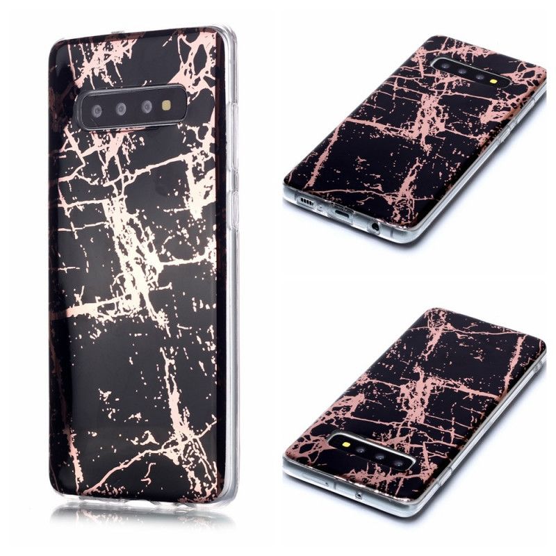 Deksel Samsung Galaxy S10 Plus Svart Ultra Designer Marmor