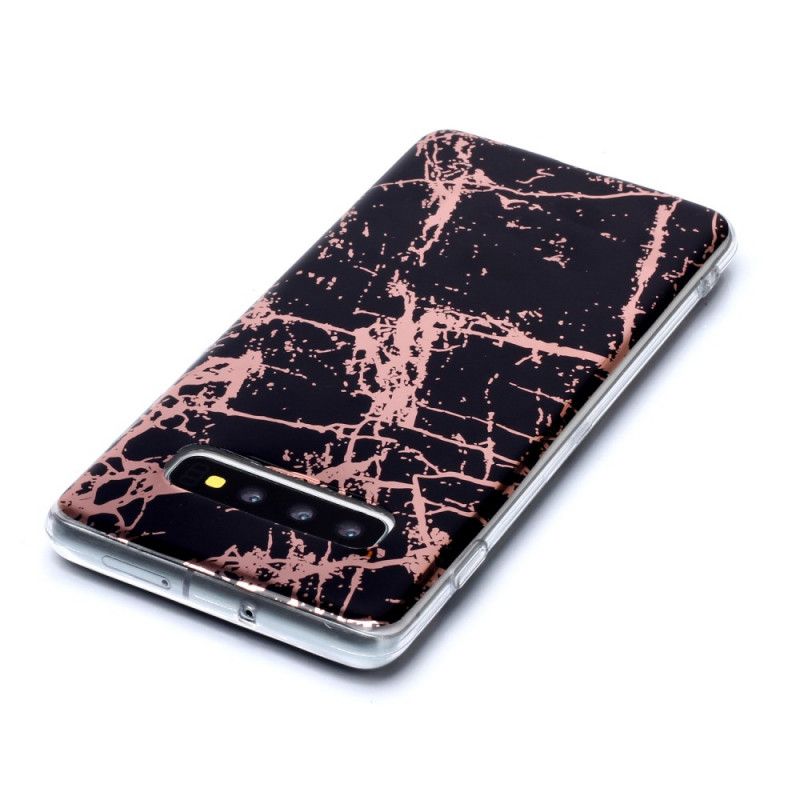 Deksel Samsung Galaxy S10 Plus Svart Ultra Designer Marmor