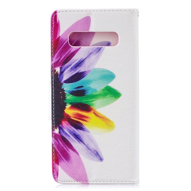 Folio Deksel for Samsung Galaxy S10 Plus Akvarellblomst