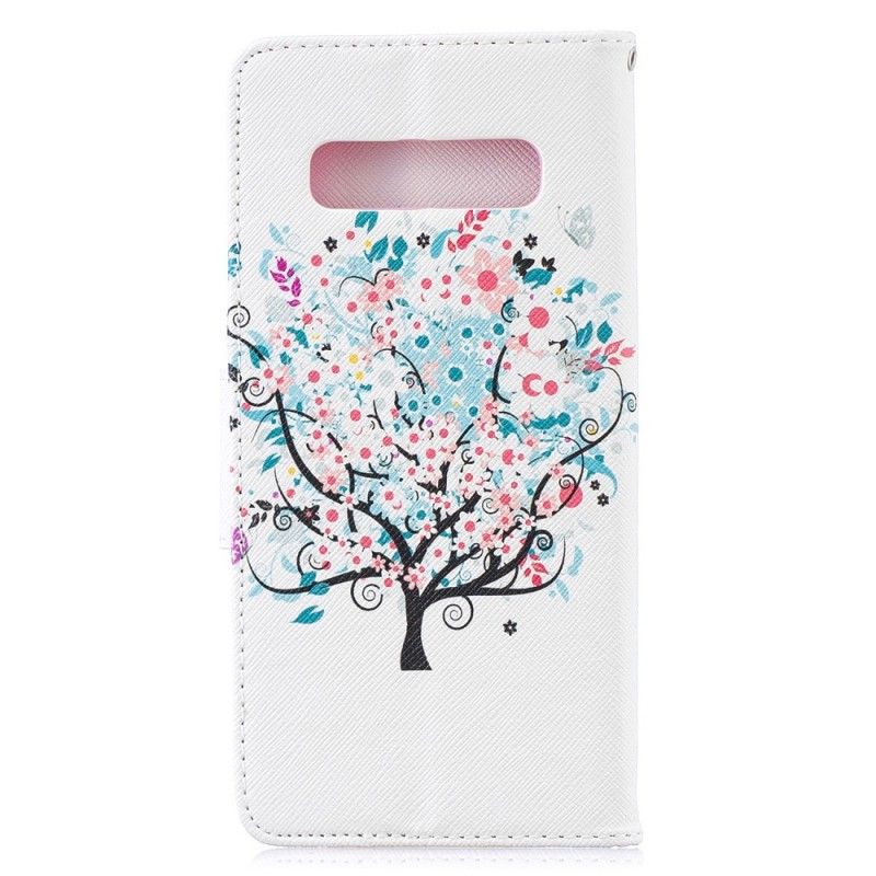 Folio Deksel for Samsung Galaxy S10 Plus Blomstret Tre