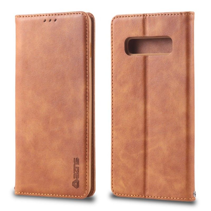 Folio Deksel for Samsung Galaxy S10 Plus Svart Retro Azns