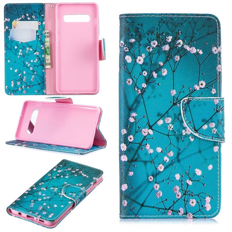 Folio Deksel Samsung Galaxy S10 Plus Blomstrende Tre