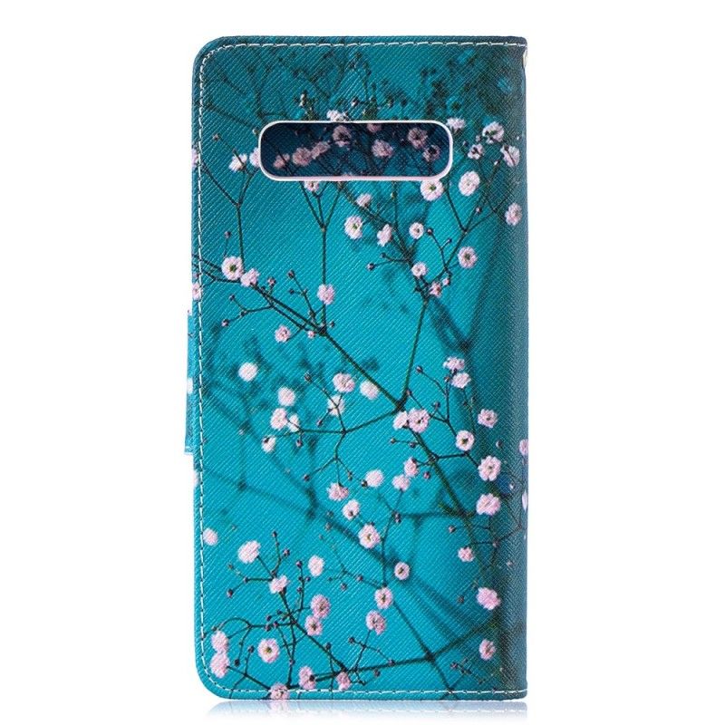 Folio Deksel Samsung Galaxy S10 Plus Blomstrende Tre