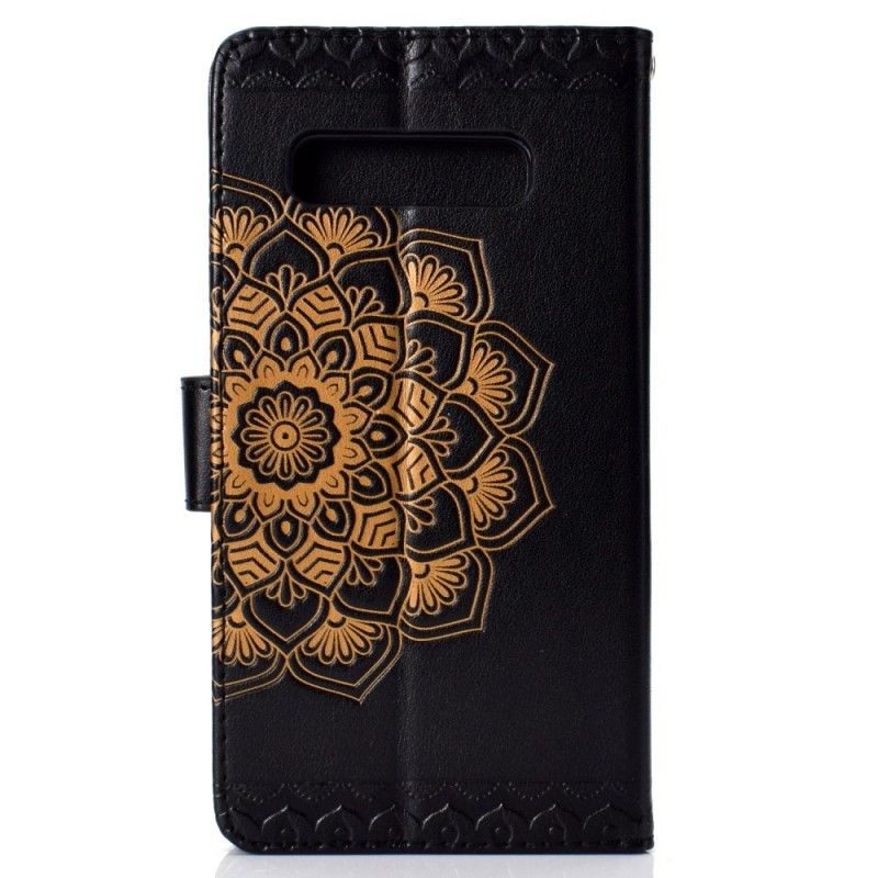 Lærdeksel Folio Deksel Samsung Galaxy S10 Plus Elegant Mandala