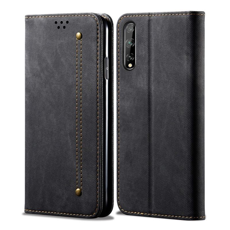 Folio Deksel Huawei P Smart S Svart Jeansstoff