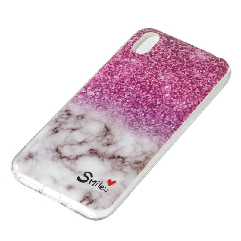 Deksel for Huawei Y5 2019 Marmorglitter Og Smil