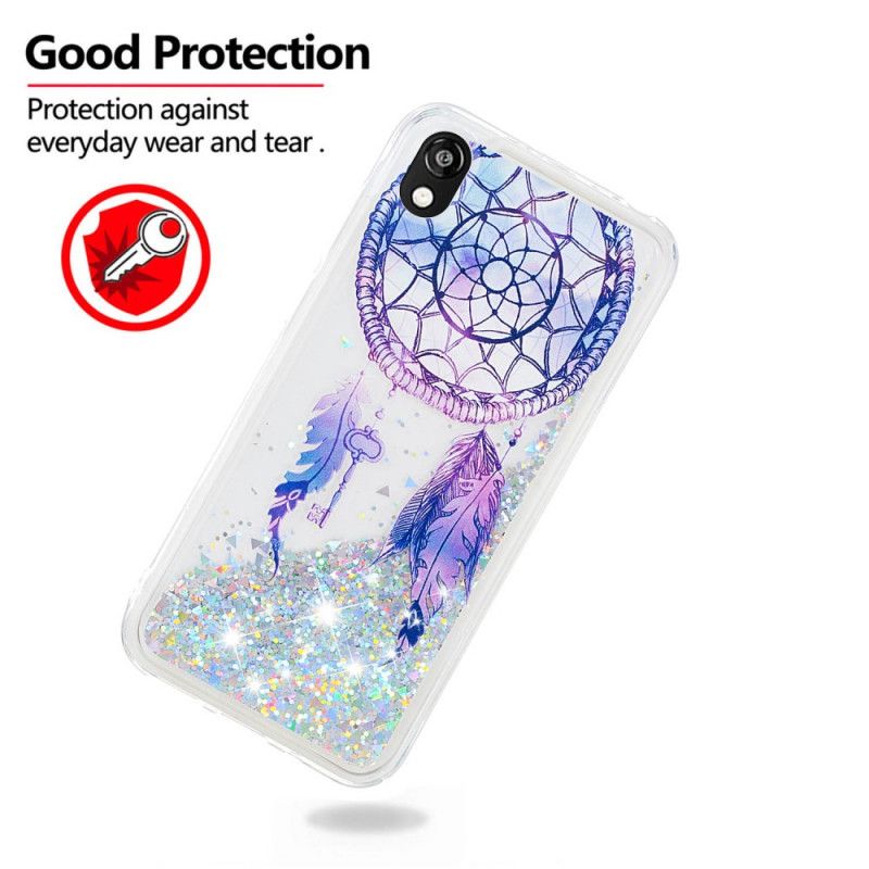 Deksel Huawei Y5 2019 Mobildeksel Blue Glitter Dreamcatcher