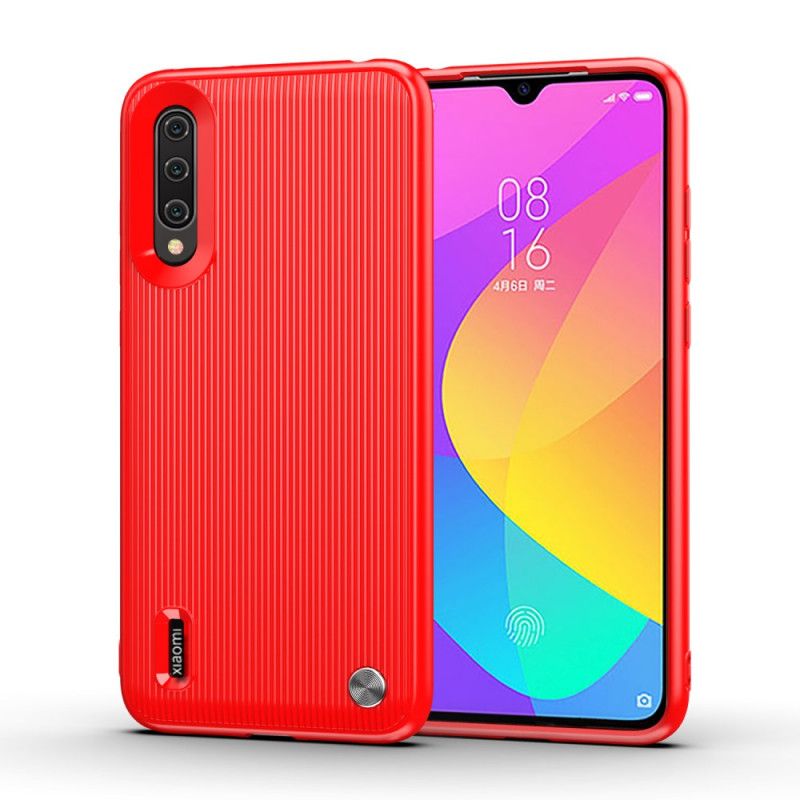 Deksel for Xiaomi Mi 9 Lite Svart Silikon Strukturert Design