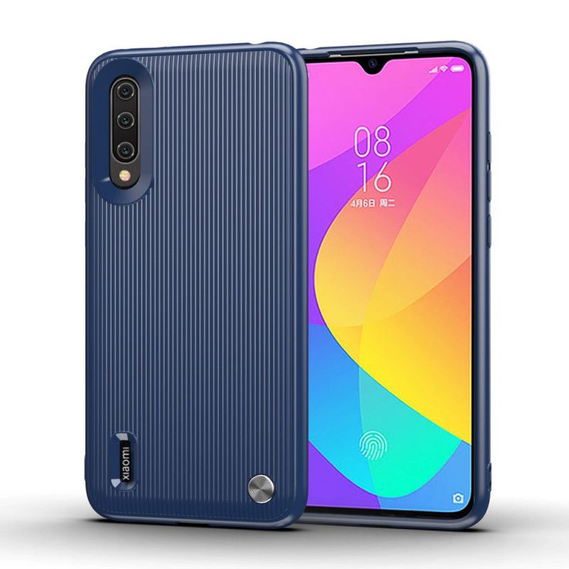 Deksel for Xiaomi Mi 9 Lite Svart Silikon Strukturert Design