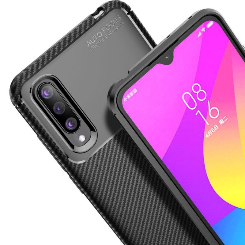 Deksel Xiaomi Mi 9 Lite Svart Fleksibel Karbonfiber Anti-fall