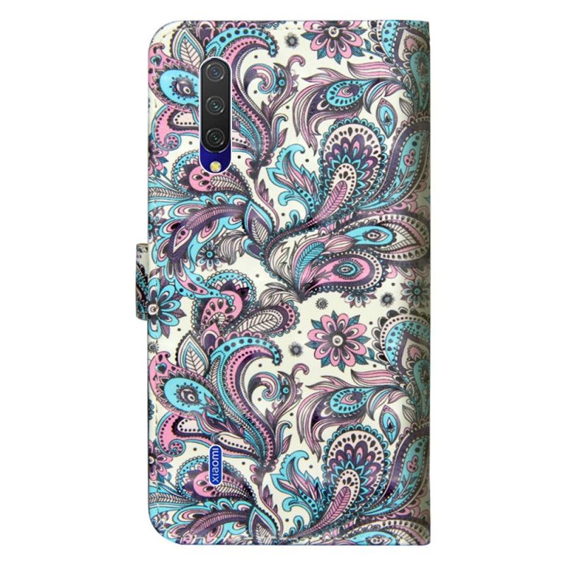 Folio Deksel Xiaomi Mi 9 Lite Mønstrede Blomster Anti-fall