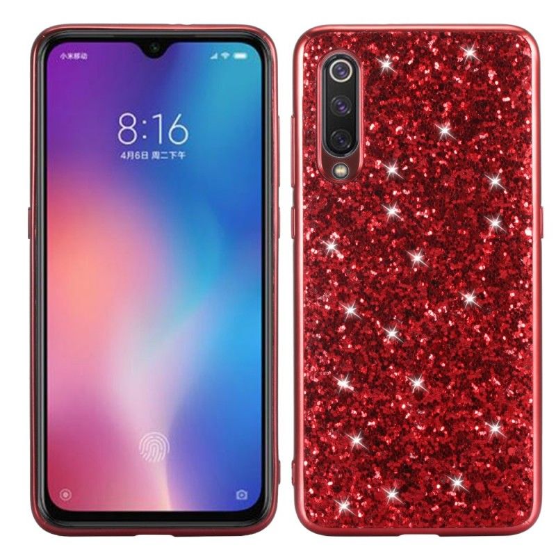 Deksel for Xiaomi Mi 9 Rød Jeg Er Glitter