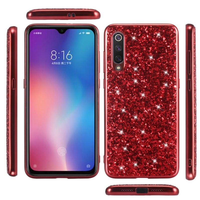 Deksel for Xiaomi Mi 9 Rød Jeg Er Glitter