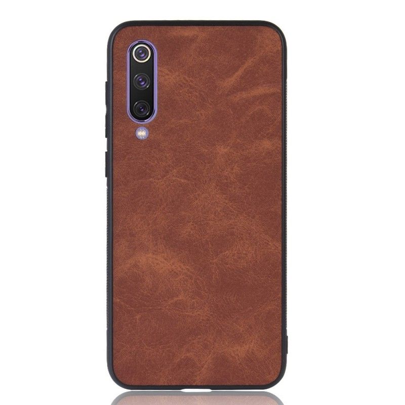 Deksel for Xiaomi Mi 9 Svart Vintage Look Skinneffekt